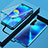 Luxury Aluminum Metal Frame Mirror Cover Case 360 Degrees T04 for Huawei Nova 6 5G Blue
