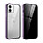 Luxury Aluminum Metal Frame Mirror Cover Case 360 Degrees T05 for Apple iPhone 12 Mini Clove Purple