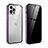 Luxury Aluminum Metal Frame Mirror Cover Case 360 Degrees T05 for Apple iPhone 12 Pro Max Clove Purple