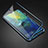Luxury Aluminum Metal Frame Mirror Cover Case 360 Degrees T05 for Huawei Mate 20 Blue