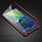 Luxury Aluminum Metal Frame Mirror Cover Case 360 Degrees T05 for Huawei Mate 20 Red