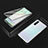 Luxury Aluminum Metal Frame Mirror Cover Case 360 Degrees T05 for Oppo Reno3 Pro Silver