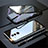 Luxury Aluminum Metal Frame Mirror Cover Case 360 Degrees T06 for Huawei Mate 20 Lite Black