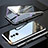 Luxury Aluminum Metal Frame Mirror Cover Case 360 Degrees T06 for Huawei Mate 20 Lite Silver