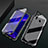 Luxury Aluminum Metal Frame Mirror Cover Case 360 Degrees T06 for Huawei Nova 4e Black