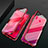 Luxury Aluminum Metal Frame Mirror Cover Case 360 Degrees T06 for Huawei Nova 4e Red