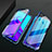 Luxury Aluminum Metal Frame Mirror Cover Case 360 Degrees T06 for Huawei P30 Lite Blue