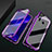 Luxury Aluminum Metal Frame Mirror Cover Case 360 Degrees T06 for Huawei P30 Lite New Edition Purple