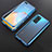 Luxury Aluminum Metal Frame Mirror Cover Case 360 Degrees T06 for Huawei P40 Blue