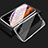 Luxury Aluminum Metal Frame Mirror Cover Case 360 Degrees T08 for Apple iPhone 11 Silver