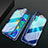 Luxury Aluminum Metal Frame Mirror Cover Case 360 Degrees T08 for Huawei P30 Blue