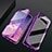 Luxury Aluminum Metal Frame Mirror Cover Case 360 Degrees T08 for Samsung Galaxy S10 Plus Purple