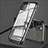 Luxury Aluminum Metal Frame Mirror Cover Case 360 Degrees T10 for Apple iPhone 11 Pro Max Black