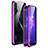 Luxury Aluminum Metal Frame Mirror Cover Case 360 Degrees T11 for Huawei Honor 20 Purple