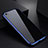 Luxury Aluminum Metal Frame Mirror Cover Case for Apple iPhone 6 Plus Blue and Black