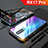 Luxury Aluminum Metal Frame Mirror Cover Case for Oppo RX17 Pro Black