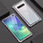 Luxury Aluminum Metal Frame Mirror Cover Case for Samsung Galaxy S10 Plus Silver