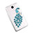 Luxury Diamond Bling Peacock Hard Rigid Case Cover for Huawei Honor 7 Dual SIM Sky Blue