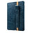 Luxury Leather Holder Elastic Detachable Cover P02 for Apple Pencil Apple New iPad 9.7 (2017) Blue
