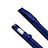 Luxury Leather Holder Elastic Detachable Cover P03 for Apple Pencil Apple iPad Pro 12.9 Blue
