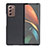 Luxury Leather Matte Finish and Plastic Back Cover Case BH1 for Samsung Galaxy Z Fold2 5G Black