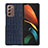 Luxury Leather Matte Finish and Plastic Back Cover Case BH3 for Samsung Galaxy Z Fold2 5G Blue