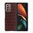 Luxury Leather Matte Finish and Plastic Back Cover Case BH3 for Samsung Galaxy Z Fold2 5G Brown