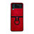 Luxury Leather Matte Finish and Plastic Back Cover Case C02 for Samsung Galaxy Z Flip4 5G Red