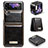 Luxury Leather Matte Finish and Plastic Back Cover Case CS1 for Samsung Galaxy Z Flip3 5G