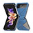 Luxury Leather Matte Finish and Plastic Back Cover Case for Samsung Galaxy Z Flip4 5G