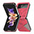 Luxury Leather Matte Finish and Plastic Back Cover Case for Samsung Galaxy Z Flip4 5G