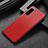 Luxury Leather Matte Finish and Plastic Back Cover Case for Sony Xperia 5 II Red