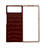 Luxury Leather Matte Finish and Plastic Back Cover Case for Xiaomi Mix Fold 2 5G Brown