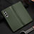 Luxury Leather Matte Finish and Plastic Back Cover Case L01 for Samsung Galaxy Z Fold4 5G Matcha Green