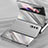 Luxury Leather Matte Finish and Plastic Back Cover Case L02 for Samsung Galaxy Z Fold4 5G Silver