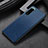 Luxury Leather Matte Finish and Plastic Back Cover Case S02 for Sony Xperia 5 IV Blue