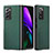 Luxury Leather Matte Finish and Plastic Back Cover Case S04 for Samsung Galaxy Z Fold2 5G Green