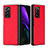 Luxury Leather Matte Finish and Plastic Back Cover Case S04 for Samsung Galaxy Z Fold2 5G Red