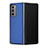 Luxury Leather Matte Finish and Plastic Back Cover Case T03 for Samsung Galaxy Z Fold2 5G Blue