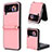 Luxury Leather Matte Finish and Plastic Back Cover Case T07 for Samsung Galaxy Z Flip4 5G