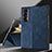Luxury Leather Matte Finish and Plastic Back Cover Case ZL3 for Huawei Honor Magic V2 Ultimate 5G Blue