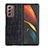 Luxury Leather Snap On Case Cover S02 for Samsung Galaxy Z Fold2 5G Black