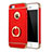 Luxury Metal Frame and Plastic Back Case with Finger Ring Stand A02 for Apple iPhone 5 Red