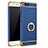 Luxury Metal Frame and Plastic Back Case with Finger Ring Stand A02 for Xiaomi Mi 6 Blue