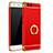 Luxury Metal Frame and Plastic Back Case with Finger Ring Stand A02 for Xiaomi Mi 6 Red