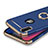 Luxury Metal Frame and Plastic Back Case with Finger Ring Stand F02 for Apple iPhone X Blue