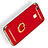 Luxury Metal Frame and Plastic Back Case with Finger Ring Stand for Huawei G9 Lite Red