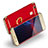 Luxury Metal Frame and Plastic Back Case with Finger Ring Stand for Huawei G9 Lite Red