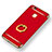 Luxury Metal Frame and Plastic Back Case with Finger Ring Stand for Huawei G9 Lite Red