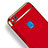 Luxury Metal Frame and Plastic Back Case with Finger Ring Stand for Huawei GR3 (2017) Red